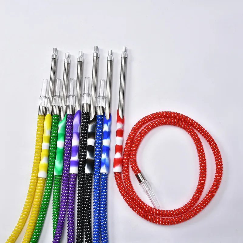 Colorful DIY Luxury Decoration Colorful 1.8M Hookah Shisha Smoking Silicone Filter Tube Hose Innovative Design High Quality Handle Cigarette Holder DHL