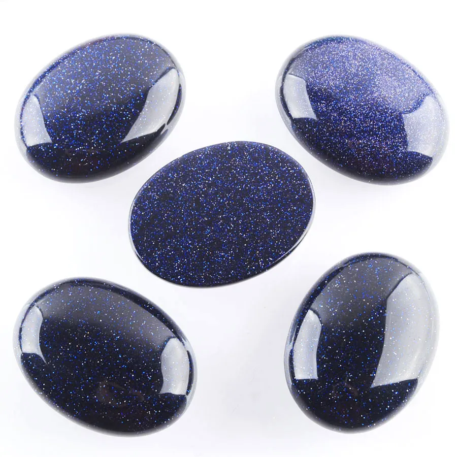 Fashion 5pcs natural Gemstone beads for Jewelry making oval cabochon 30x40MM no hloe charm mixed ring accessories BU808
