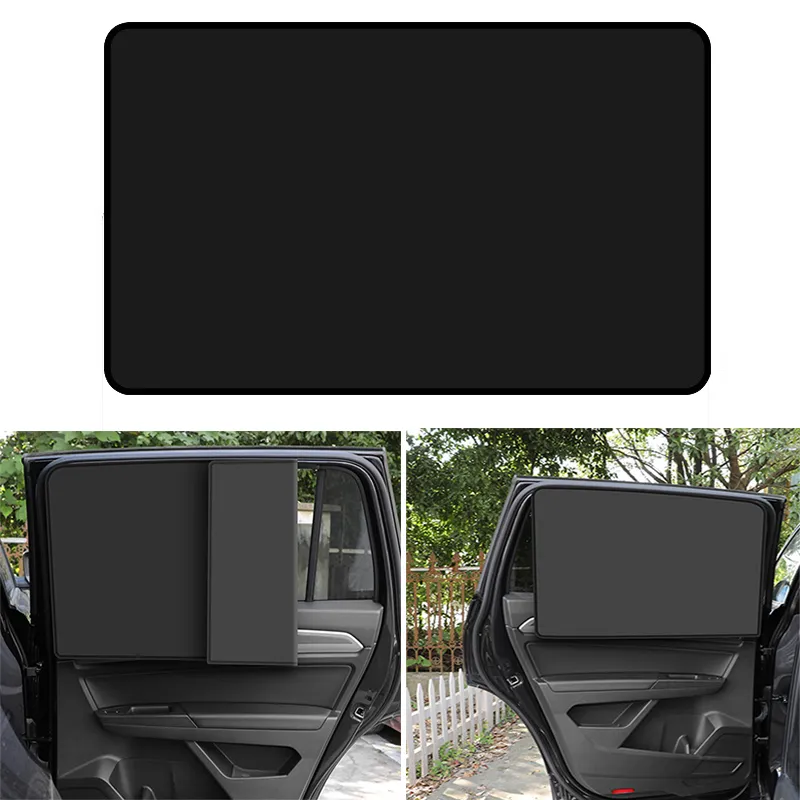 Magnetic Sun Shade Car Side Window UV Protector Strong Magnets Mount Portable SunShade Curtain Black Cover Car Accessories