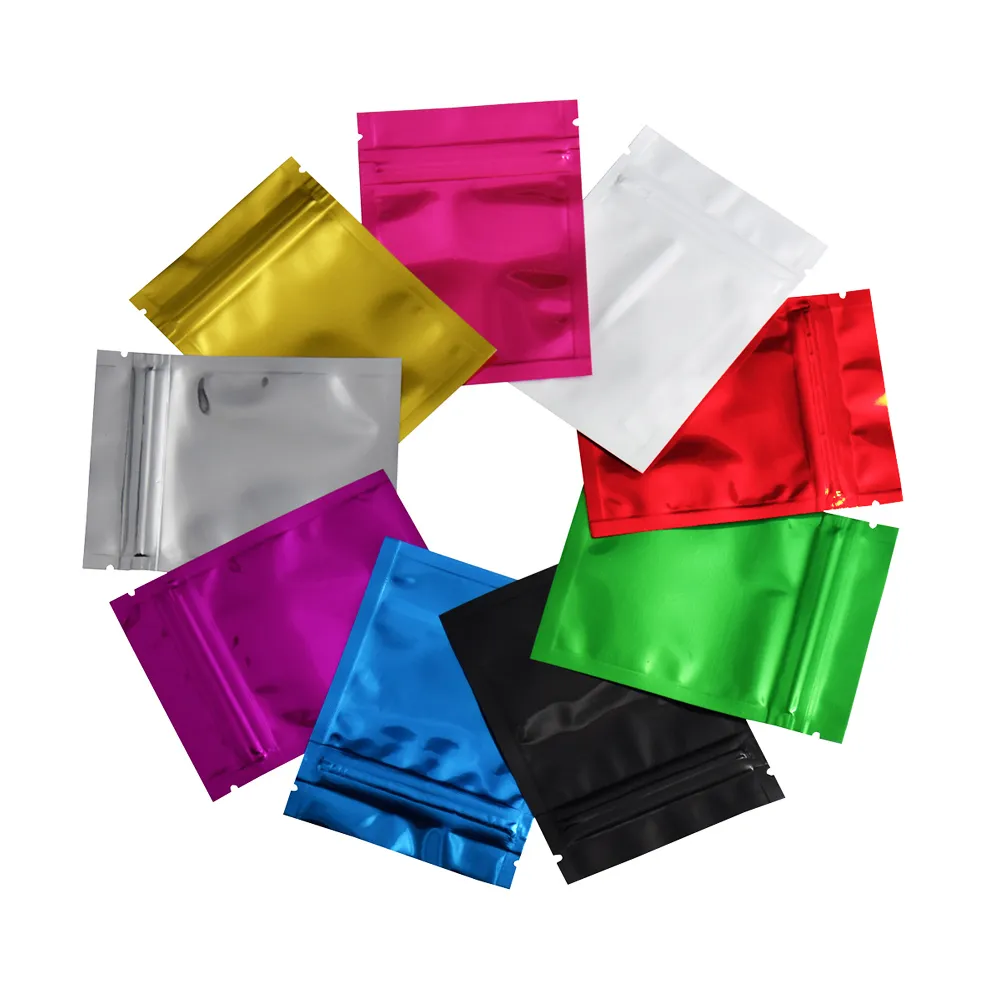 7.5x10cm Zipper Top Mylar Bag Reclosable Aluminum Foil Zip Lock Package Food Sample Bags