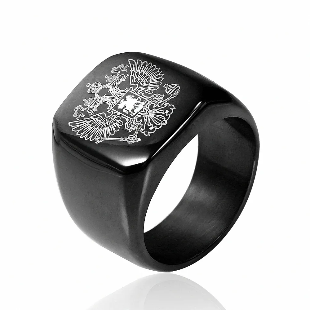 New S925 Sterling Silver Ring Thai Silver Vintage National Emblem Motto Ring  For Men Jewelry Gifts - AliExpress