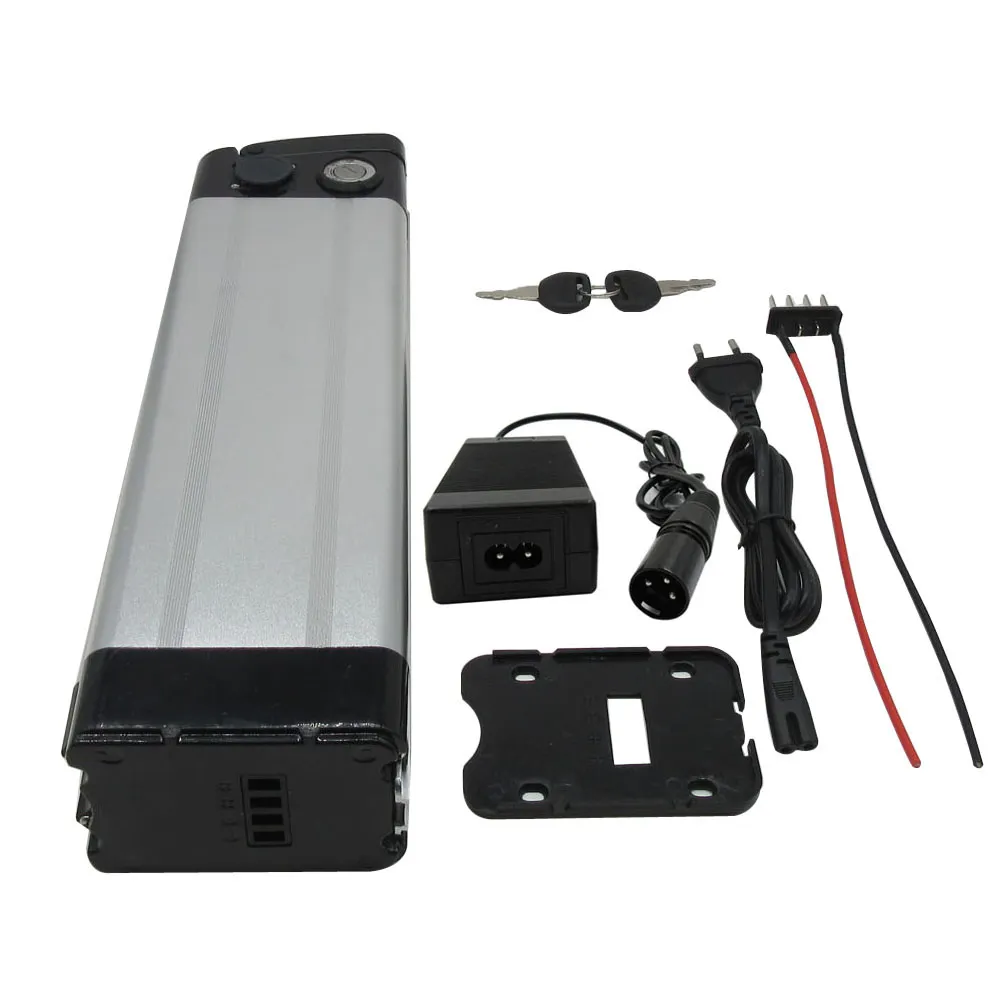 500W 36V 10AH Silver Fish Ebike Lithium Battery Pack 250W 36V10AH Electric Bike Bicycle 10S Li ion 18650 Bateria Akku