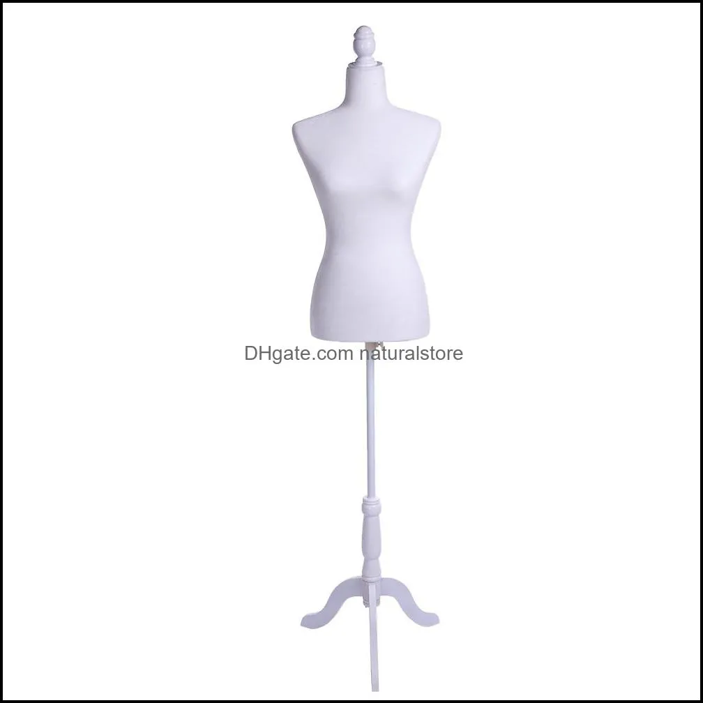 Kvinnlig mannequin torso klänning form display halv längd dam modell med stativ står för kläda från usa drop leverans 2021 smycken pac
