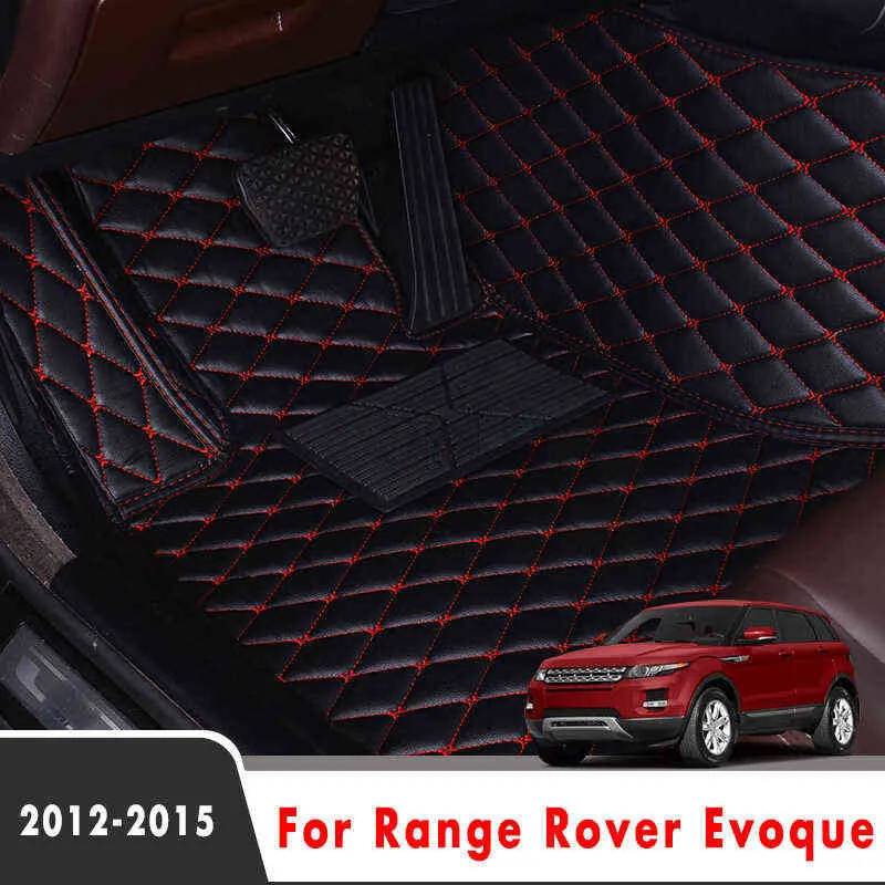 LHD Car Floor Mats For Land Rover Range Rover Evoque 2015 2014 2013 2012 SUV 4 doors Auto Accessories Carpets Leather Styling H220415