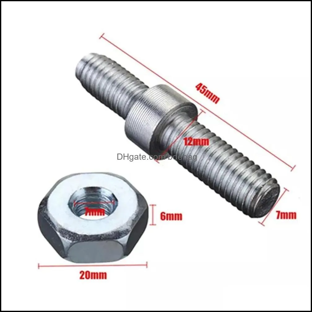 Tool Parts M7 Double Threaded Screw Studs with Hard Steel Hex Nuts for Stihl Chain Saw