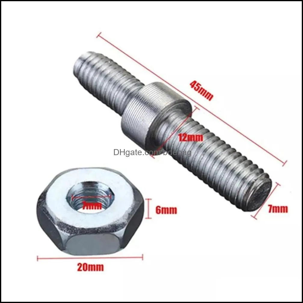 Tool Parts M7 Double Threaded Screw Studs with Hard Steel Hex Nuts for  Chain Saw