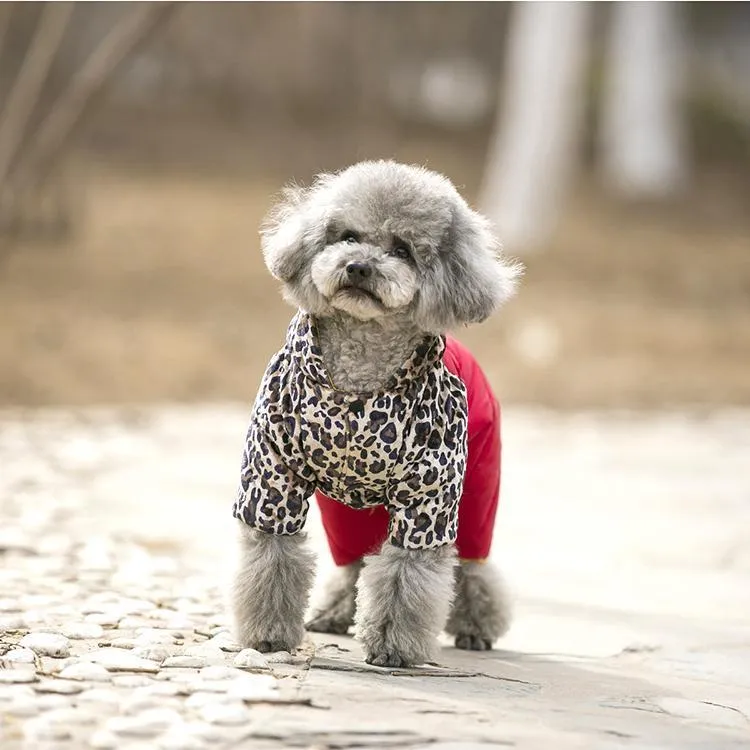 PETASIA Leopard Print Winter Dog Clothes 319