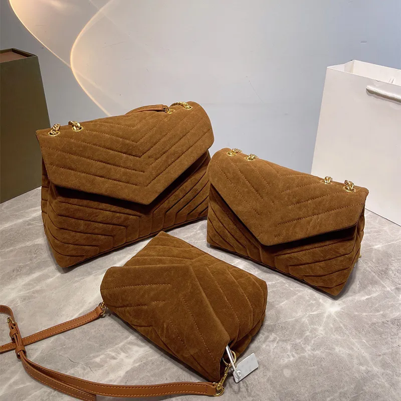 2022 Ny högkvalitativ lyxig väska designers mode kvinnor mocka hög kapacitet axel väskor crossbody tote retro kedja handväskor väska plånbok