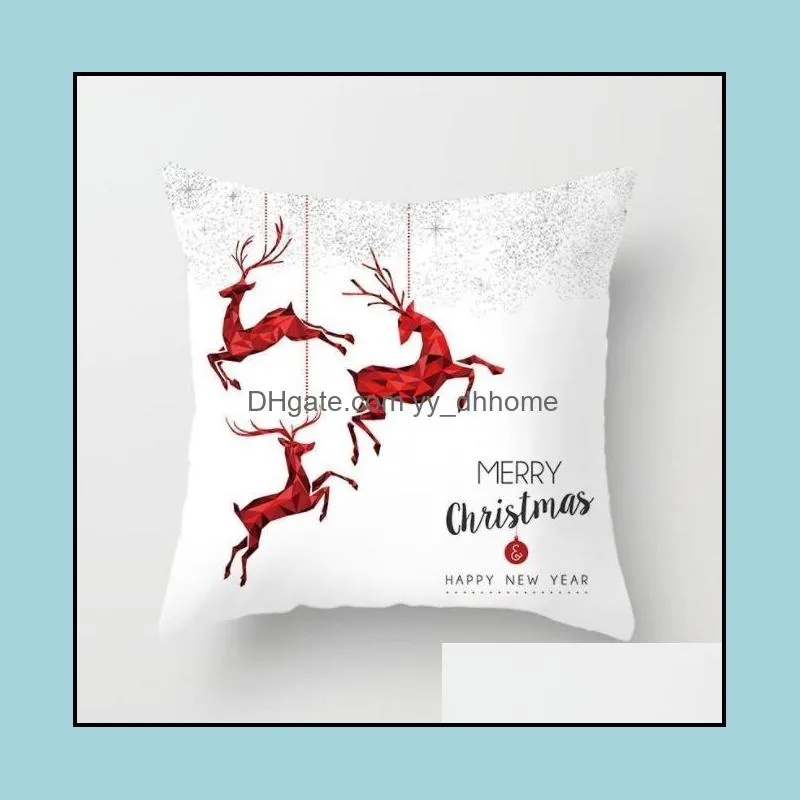 christmas decorations cushion pillow case covers indoor xmas tree santa clause merry printed throw pillows cover home decor lxl663-l