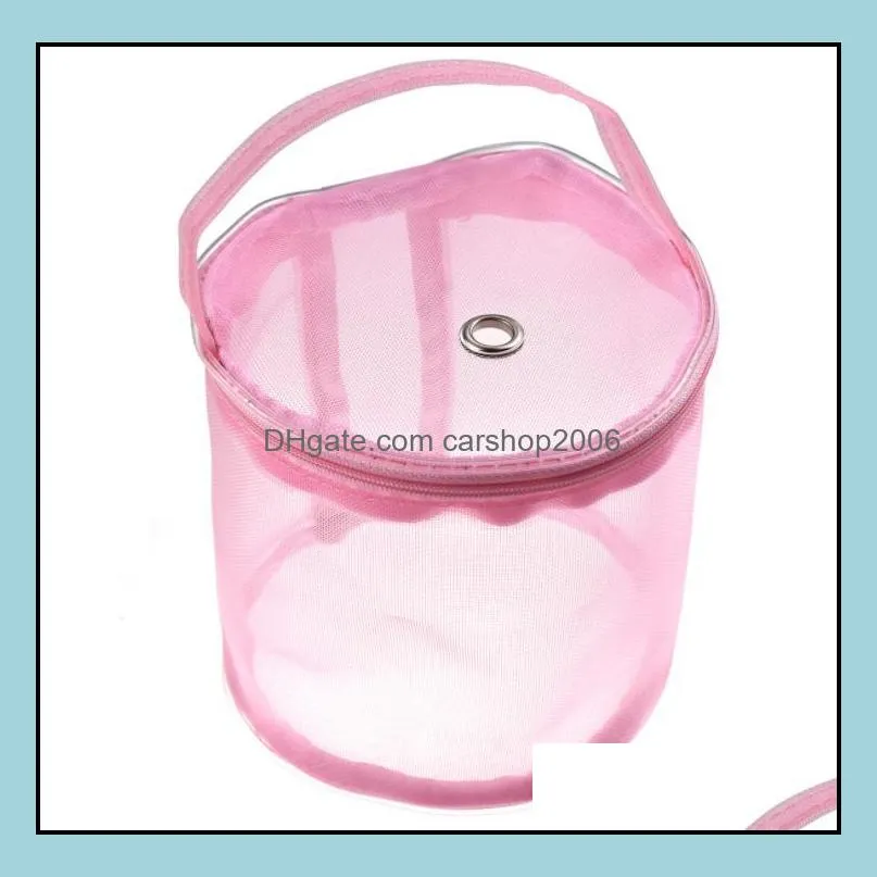 knitting yarn storage bag case yarn-drum women`s crochets hook thread pouch round mesh diy knittings crochet tote bags sn4185