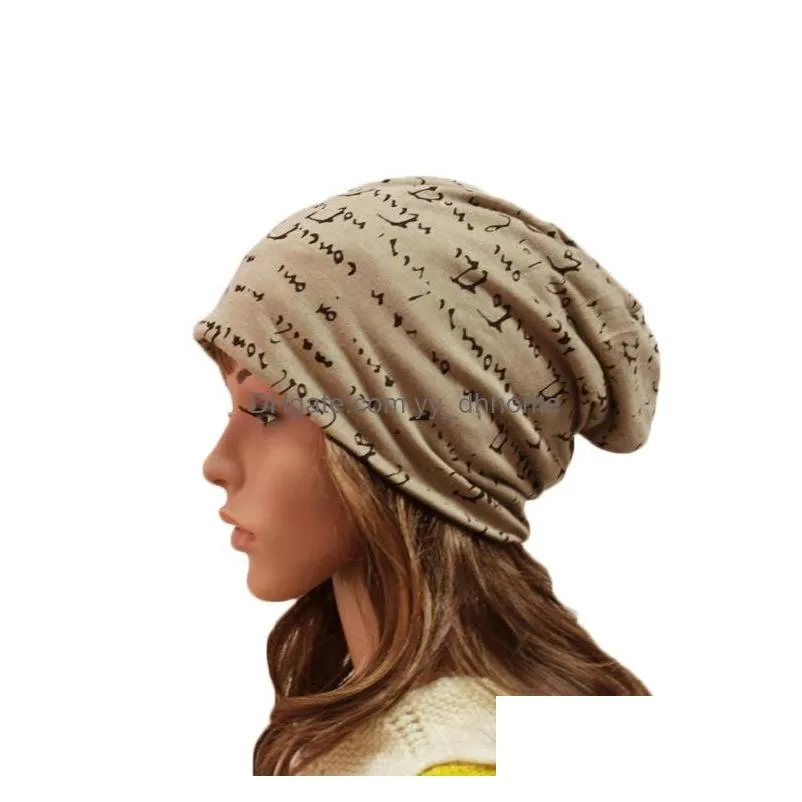 autumn winter europe women letters hat beanies skull caps big girls lady warm hats