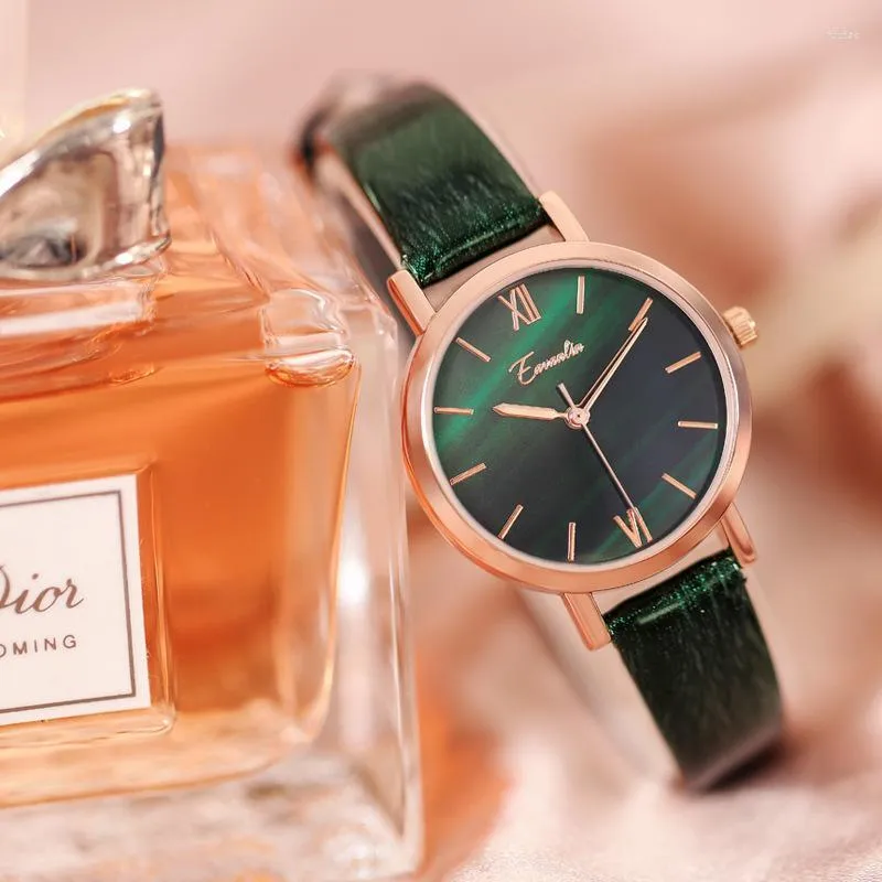 Wristwatches Women Watches 2022 Luxury Quartz Ladies Simple Waterproof Leather Wrist Clock For Woman Elegant Female Watch