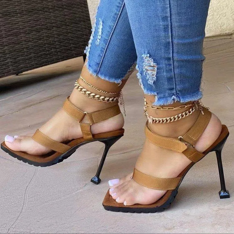 Сандалии летние сандалии обувь для женщин 2022 Прибытие высокие толстые каблуки Платформа повседневные женщины и штука