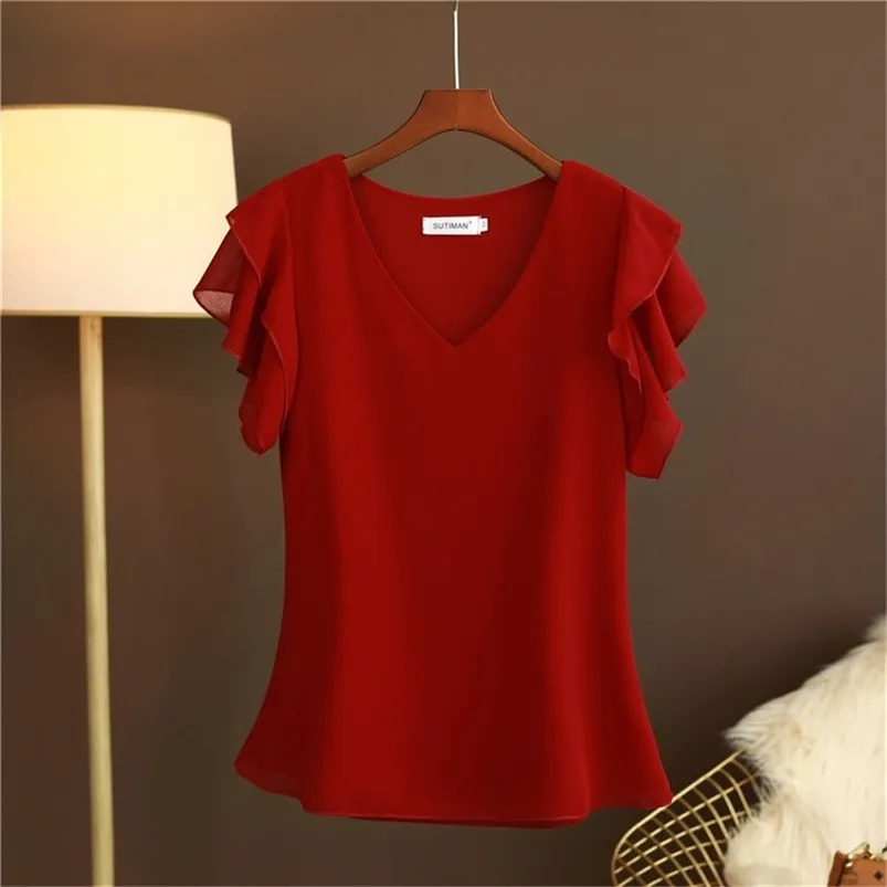 Fashion Blouses Women Tops and Blouse White Pink Summer Short sleeve Loose Blouse Women Blouse Woman Ladies Shirts Plus Size 6XL LJ200812