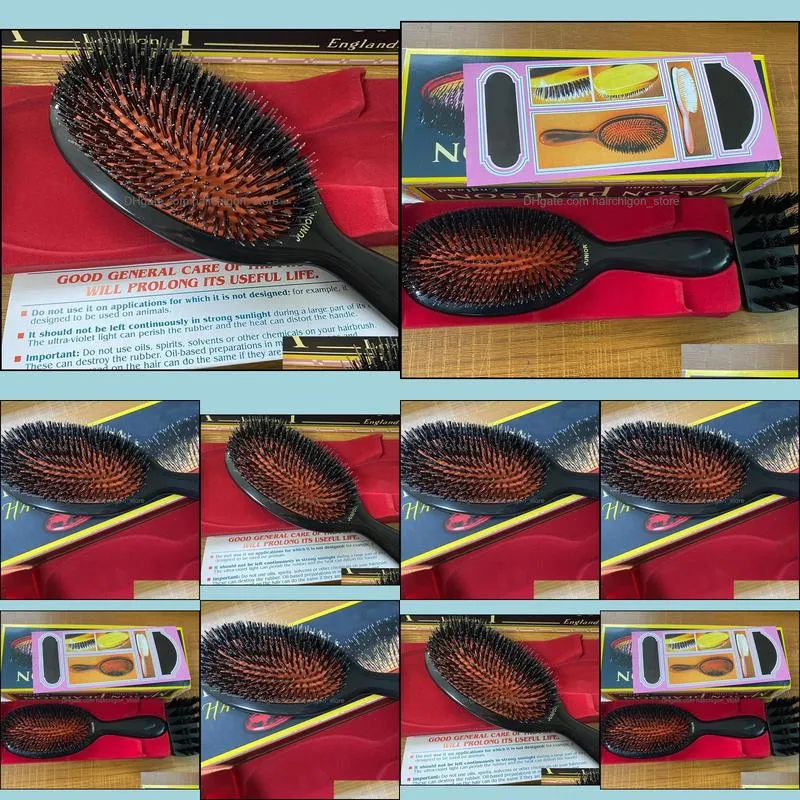mason p bn2 pocket bristle and nylon hair brush soft cushion superior-grade boar bristles comb with gift box