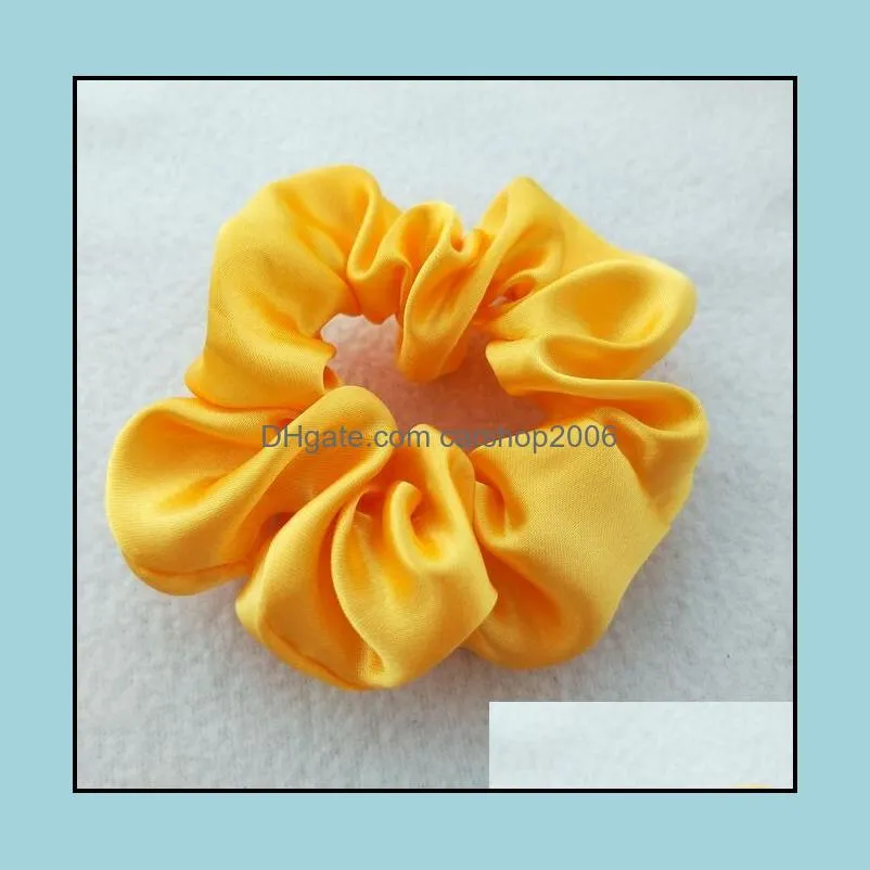 Women Silk Scrunchie Elastic Handmade Multicolor Hair Band Ponytail Holder Headband Accessories 42 colors