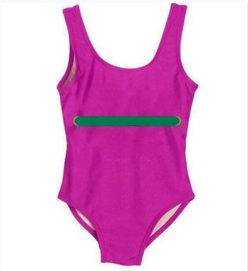 Babymeisjes zwempak één-stuks brief gestreepte patroonafdruk badkleding badmode peuter kinderkleding ontwerper zomerse badpakken zomerse pakken