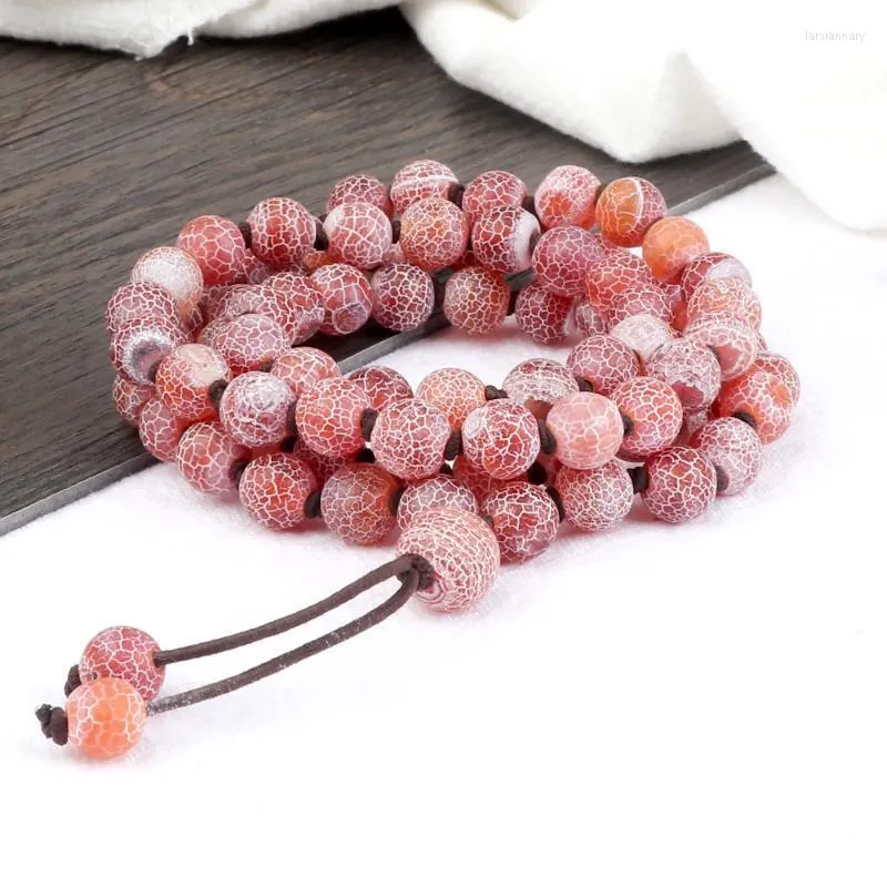 Perles brins 8MM rouge patiné pierre multicouche Bracelet de haute qualité naturel 80 perles pendentif collier femmes méditation Bracelet bijoux La