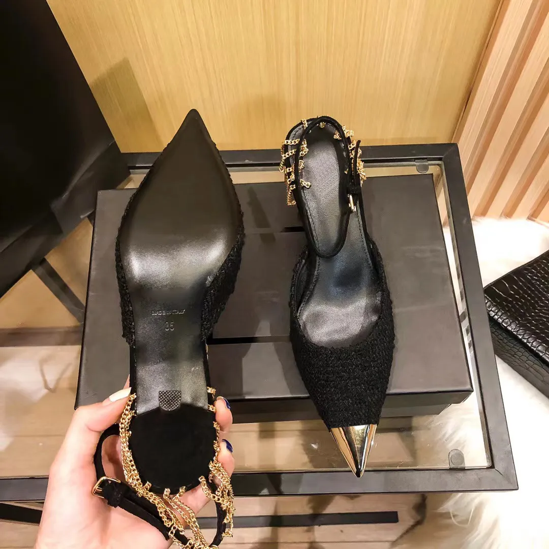 Luxurys Designers hakken dames kleding schoenen fahion hiel puntige sandalen hoogwaardige feest trouwschoen comfortabel dame sandaal klassieke veelzijdige stijl mooi