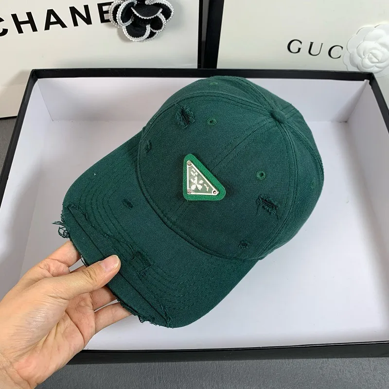 Women Ball Caps Letter P 8 Color Crowboy Geometric Design Couple Casual Fashion Sunshade Cap Men Washed Distressed Vintage Frayed Cap