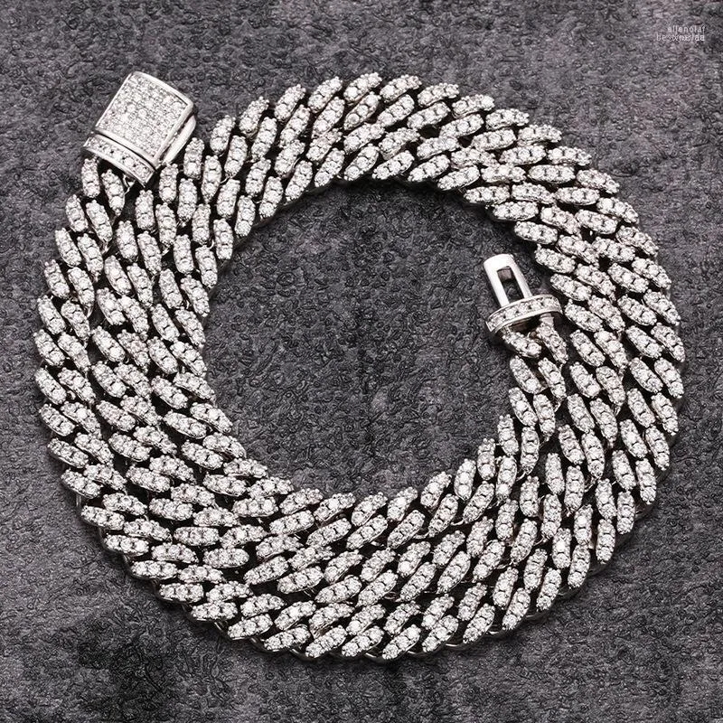 Catene piccole 6 mm ghiacciate catena cubana Bling collana strass oro Miami Link per gioielli da donna Hip Hop regali Elle22