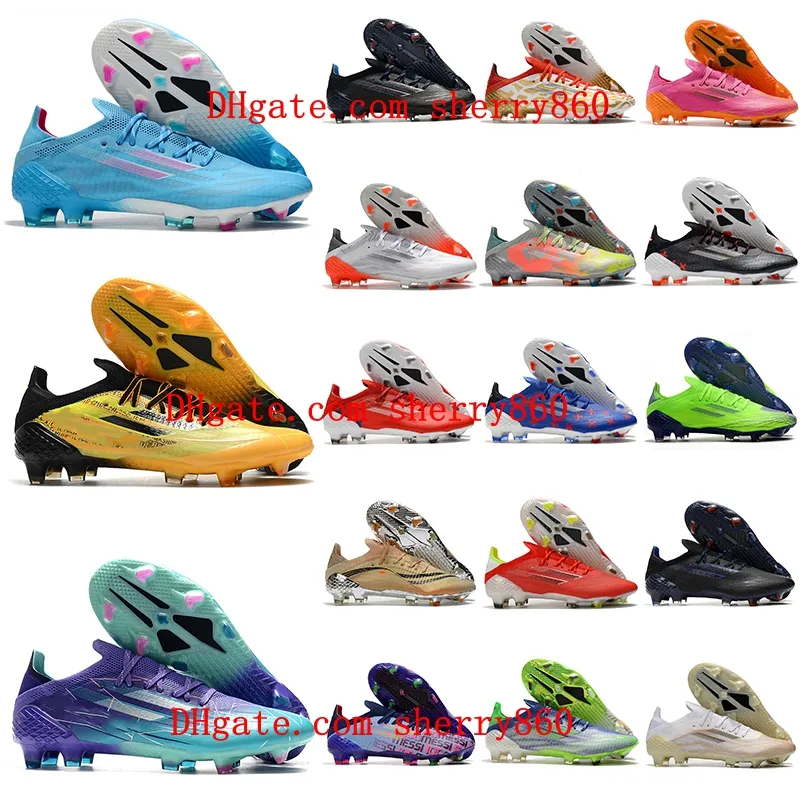 X SPEEDFLOW.1 FG 2022 Soccer Shoes Cleats Football Boots Sky Rush NumbersUp Escape Light RedCore