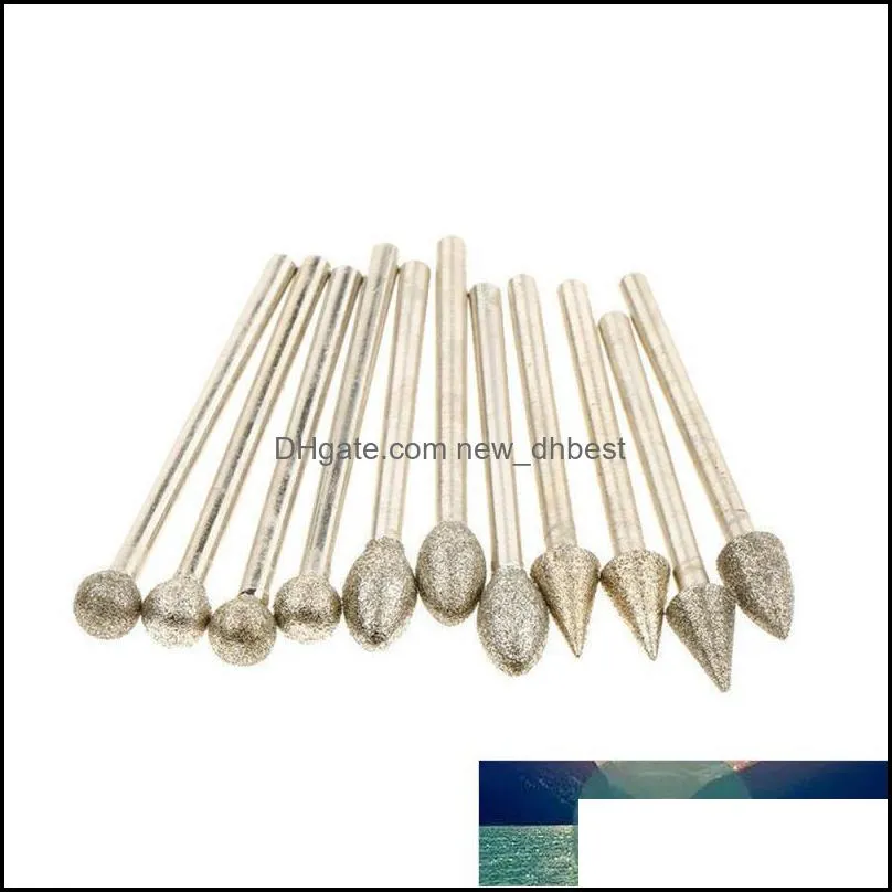 20pcs Dremel Accessories Diamond Grinding Heads Mini Bit Set Dremel Rotary Drill Tool Burrs Grinding