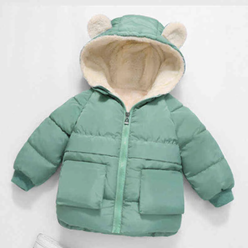 Зимние толстые детские детские куртки для мальчиков куртки плюс бархатная верхняя одежда для малышей для девочек для девочек весна детские куртки с капюшоном 1-6 y j220718