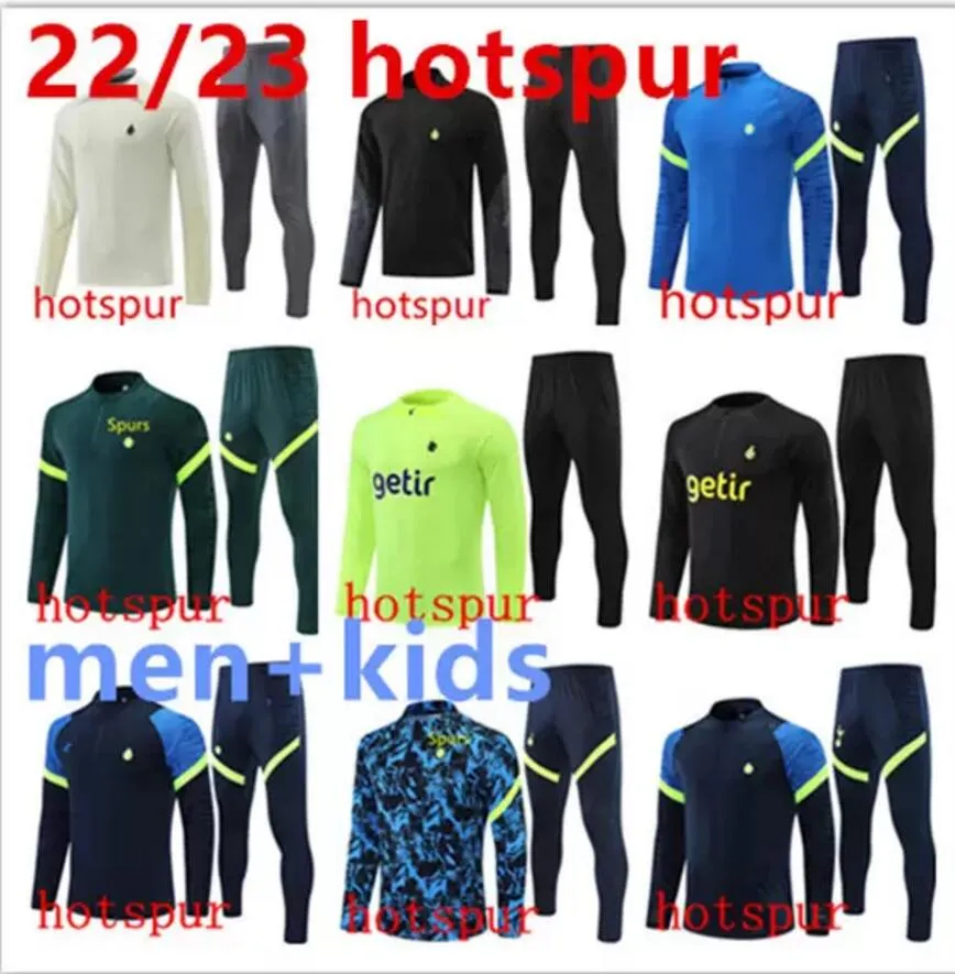 23/24 Hot Spurs Soccer Training Suit 22 23 Dele Son Tottenham Soccer Jerseys Ham Bale Kane Hojbjerg Bergwijn lo Celso Men Kit Kit Kit Kit Kitki z długim rękawem Chandal