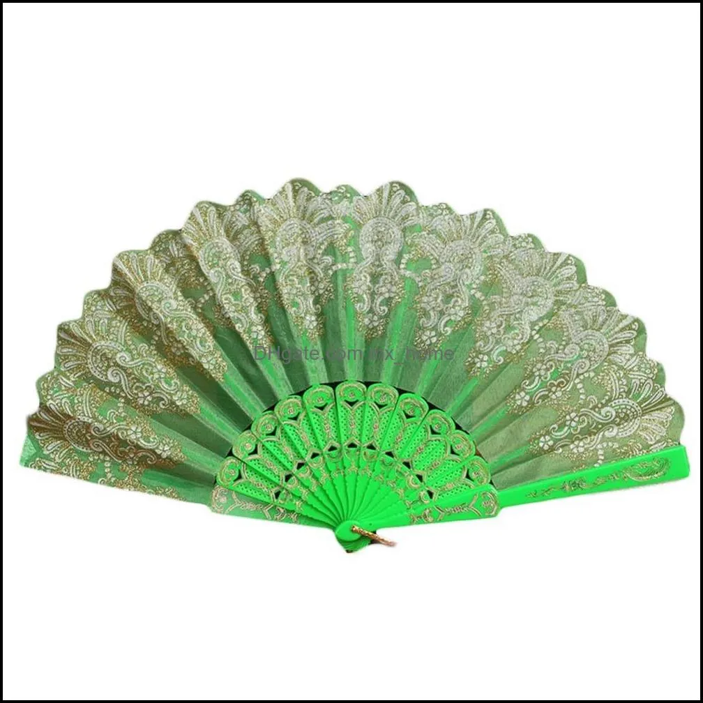 Hot Sale Special Offer Favors And Gifts Decorations Kids Spanish Style Lace Folding Hand Held Flower Fan For Dance Party