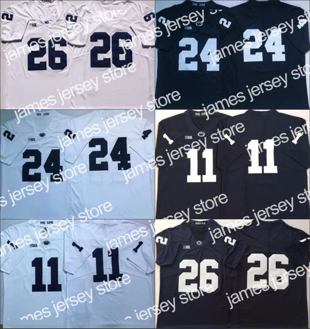 James NCAA Penn State Nittany Lions College 26 SAQUON BARKLEY 9 TRACE MCSORLEY 11 MICAH PARSONS 24 MILES SANDERS MENS MENS FOTBALL SYTHED JERSE