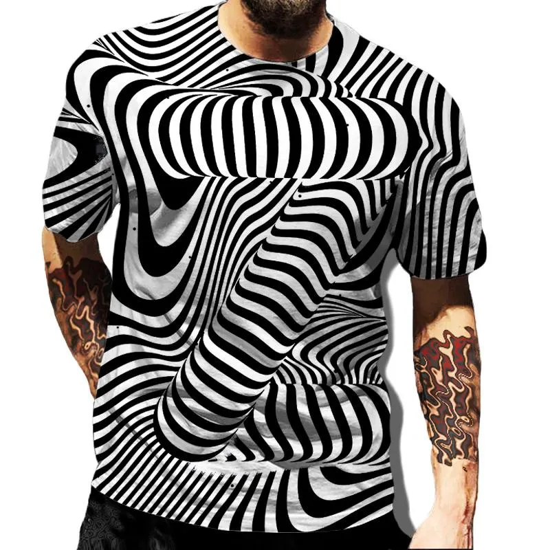 Herren-T-Shirts, Herren-T-Shirt, Zebra-Tie-Dye-Muster, Straße, Sportbekleidung, Harajuku, 2022, O-Ausschnitt, modisch, lässig, 3D-Druck, Herren, Herren, Herren