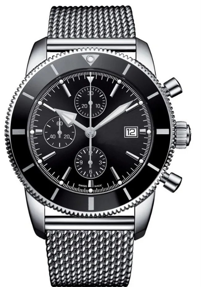 Luxuriöse Superocean Heritage-Uhr, 44 mm, B20-Stahlgürtel, automatisches mechanisches Quarzwerk, voll funktionsfähig, Herren-Armbanduhr, WA CmnX
