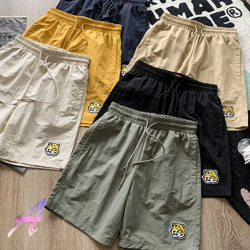 Human Made Shorts Tiger broderier Casual Loose Mens Womens Humanmade Basketball Beach Shorts 220602