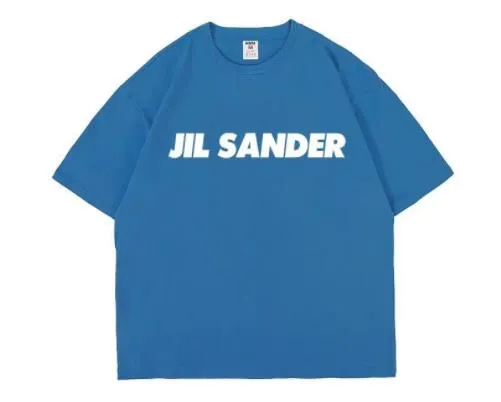 Wholesale Unisex Black Letter Print Jil Sander T Shirt