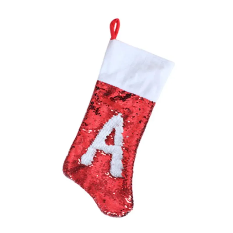 Christmas Stockings Sequins Hanging Bead Stocking Party Holiday Gift Spark Christmas Home Tree Decoration