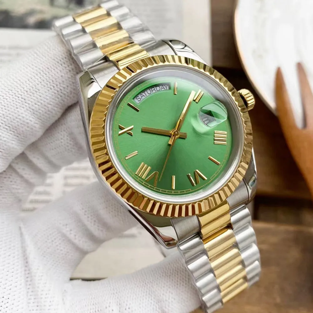 Mens wrist watch on sale with day and date