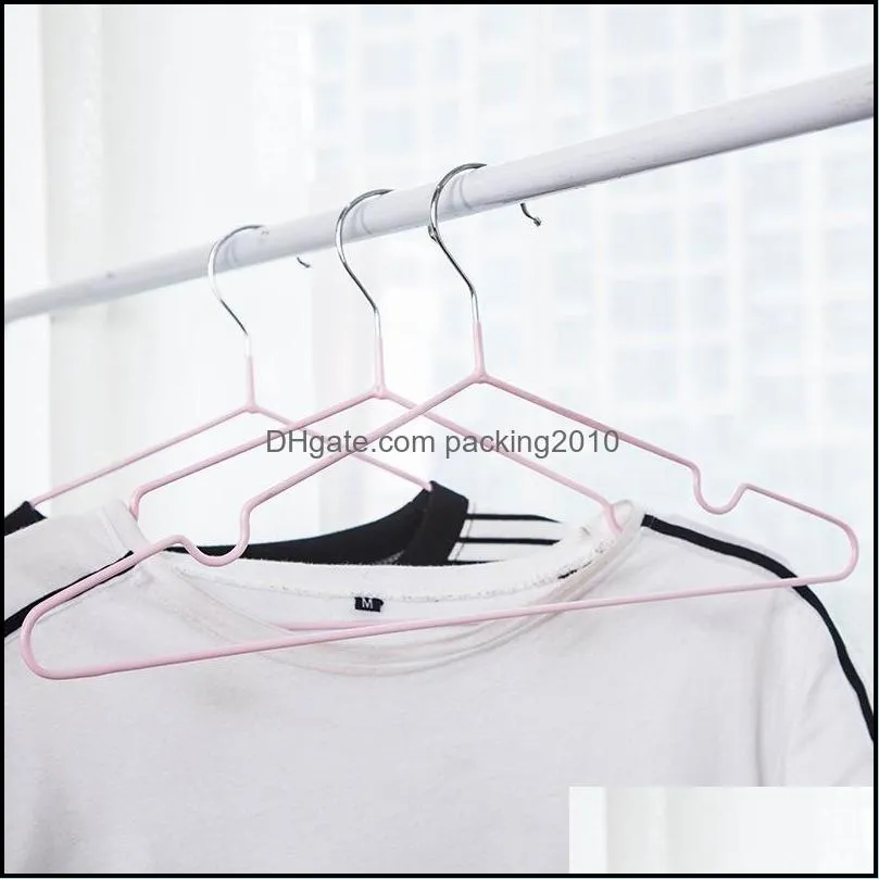 Home Metal Hanger Windproof Anti-skid Clothes Hanging Waterproof Clothes Rack No Trace Clothing Support Durable Thicken Hanger