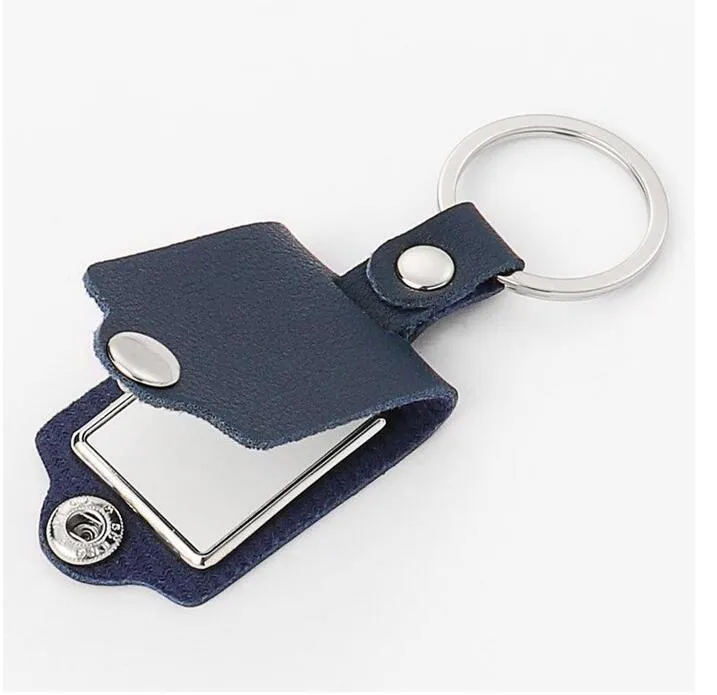 Personalized Blank Sublimation Keychains Heat Transfer Leather Keychain Pendant Luggage Decoration Key Ring DIY Gift Wholesale