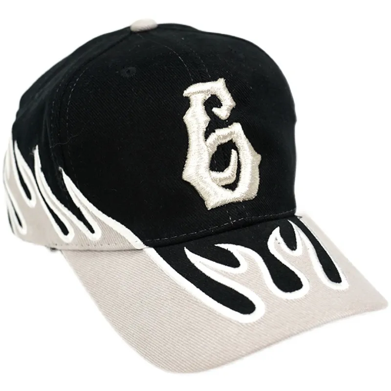 KANYE Legend6 Flame Cos Baseball Cap Hip Hop Fog Street Tide