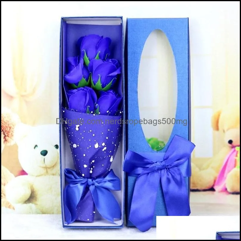 Artificial Soap Roses Flowers With Little Cute Teddy Delicate Boxed Five Immortal Flower Or Three Flowers 8 8hr F R