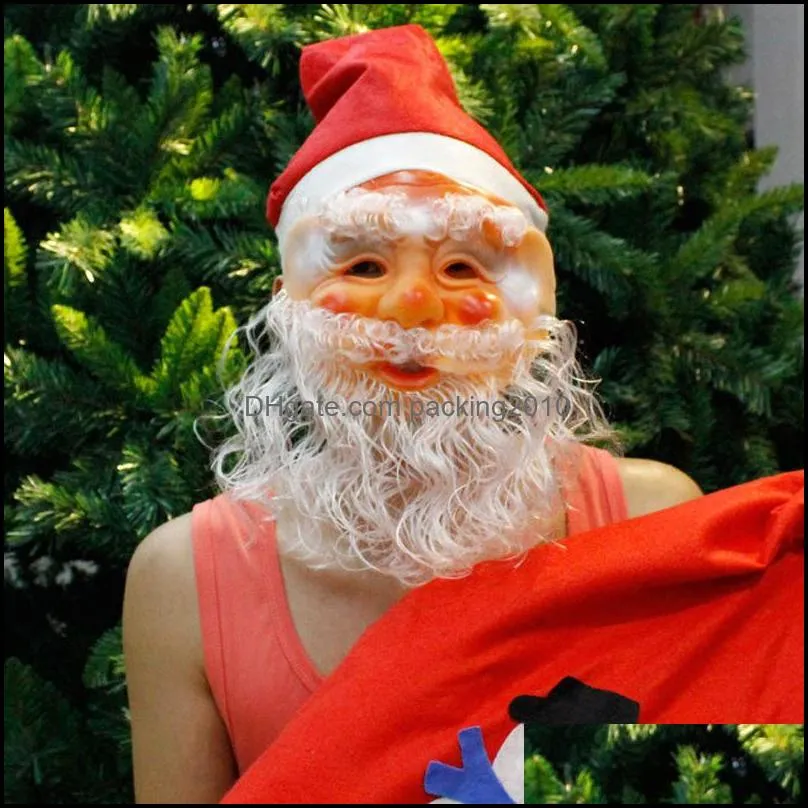 santa claus mask christmas masquerade party mask funny party cosplay costume soft full face masks xmas toy christmas decoration dbc