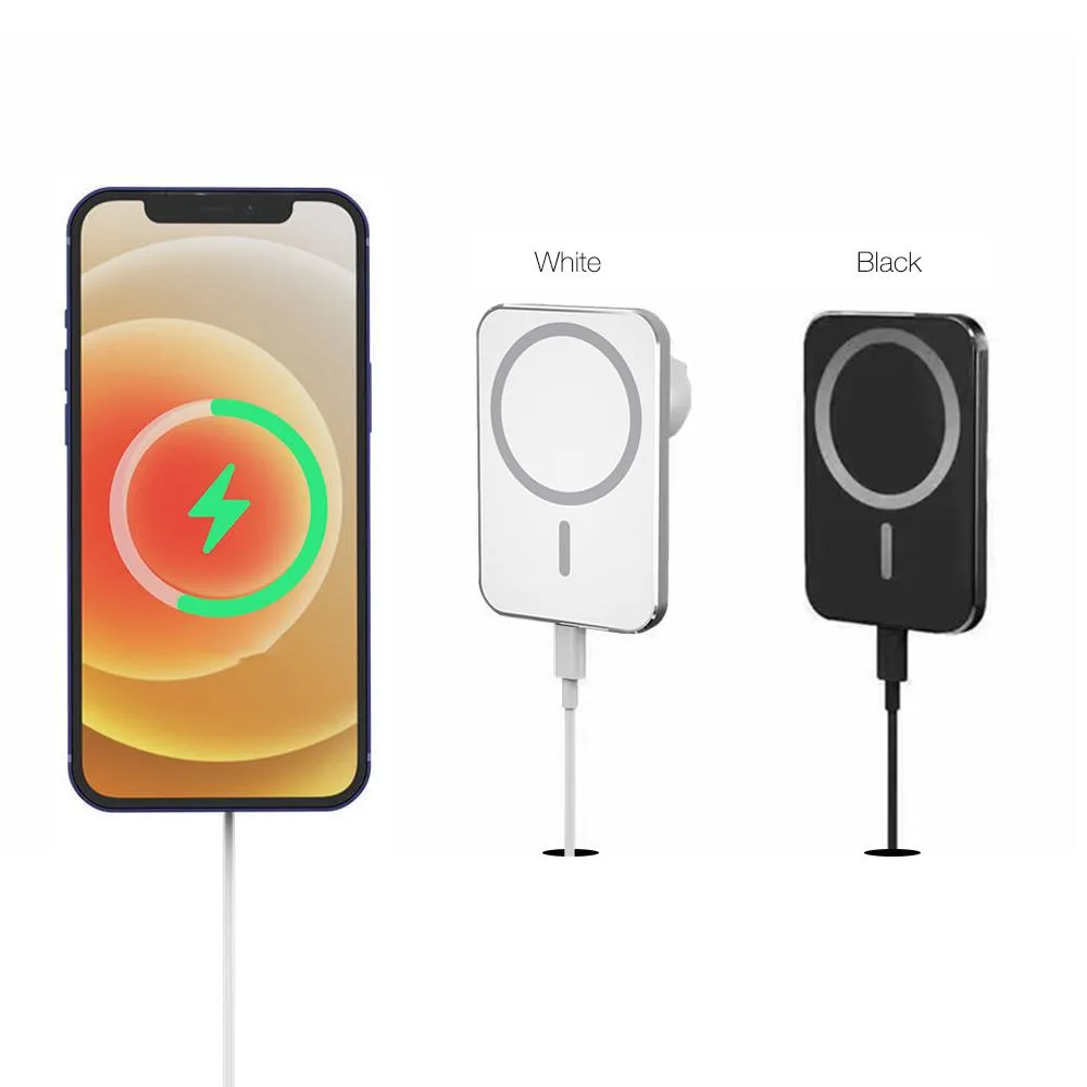 15W HaloLock magnetiskt trådlöst billaddarfäste för iPhone 11 12 13 Pro Max Magsafing Snabbladdningstelefonhållare för Xiaomi Samsung S10