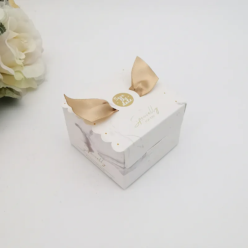 2022 Favor Holders Creative Candy Boxes With Ribbon Paper Gifts Box Baby Shower Party Decoration