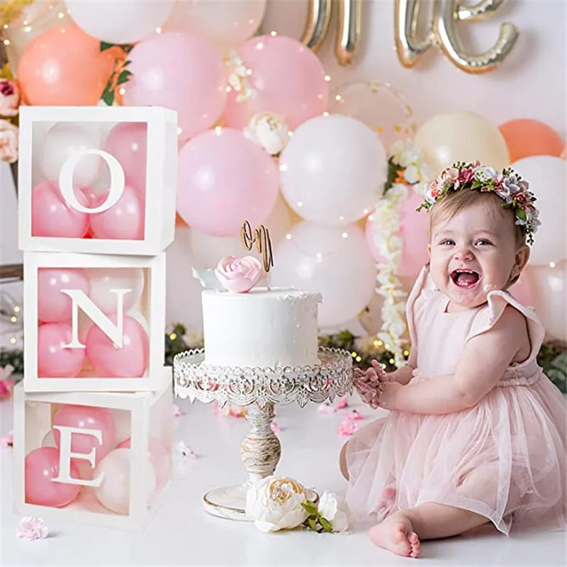 Baby girl 1st birthday deals balloons