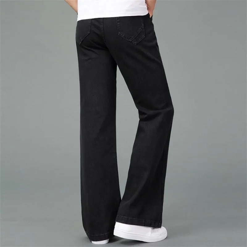 Men Bell Bottom Stripe Flare Pants Bootcut 60s 70s Formal Work Casual  Trousers