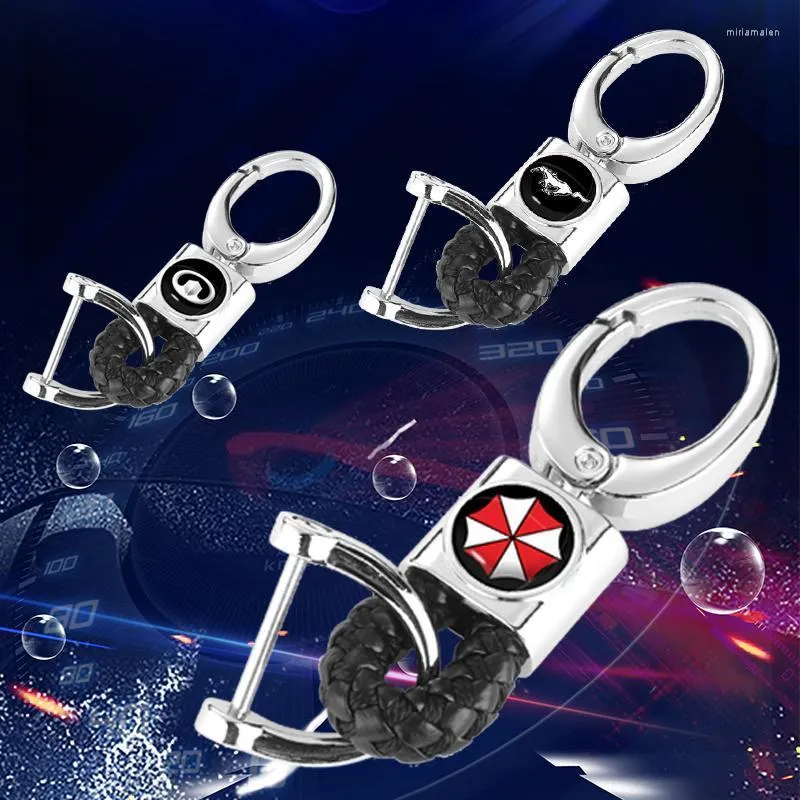 Porte-clés 1pc voiture porte-clés en métal lanière de corde pour Abarth 595 500 Competizione Carbono Aleron Punto Evo Esseesse accessoires Miri22
