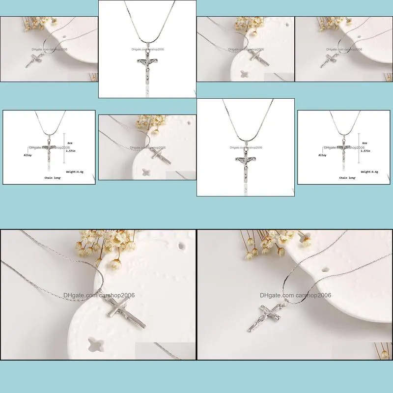 necklaces pendant fashion silver classic prom jewelry for men and women cross necklace carshop2006
