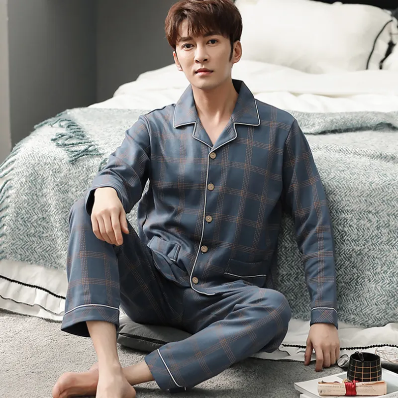 Men's 2 piece cotton pajamas outlet