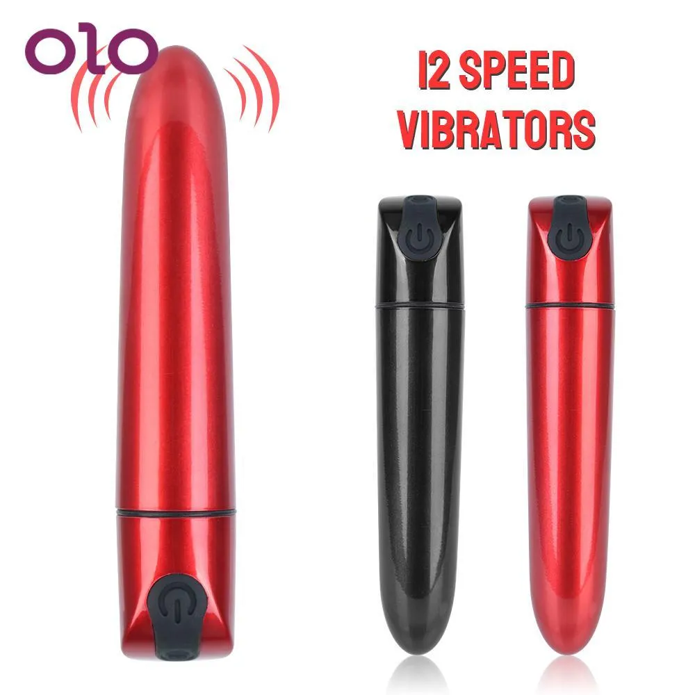 OLO puissant gode vibrateur pour femme vaginale point G étanche Clitoris stimulateur Mini 12 vitesses balle jouets sexy